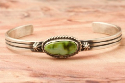 Weekend Deals - Genuine Sonoran Turquoise Sterling Silver Native American Bracelet